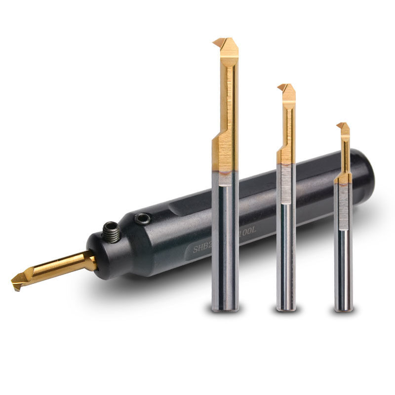 CNC MIR Solid Carbide Micro Boring Bars Nano Coating Untuk Thread Boring