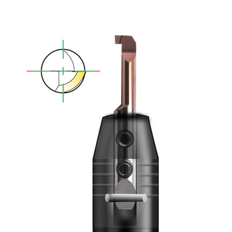 Pendinginan internal Alat Micro Boring Custom Tungsten Karbida Material Untuk Mesin Lathe