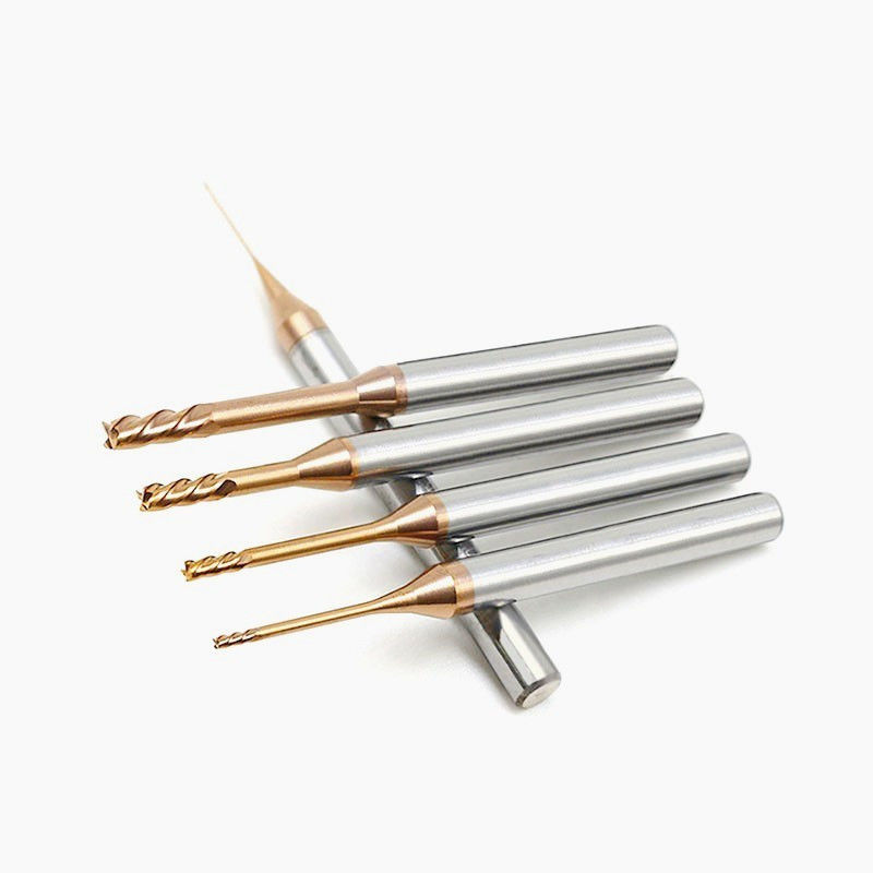 Micro Deep Groove Long Neck Milling Cutter, Radius Sudut 0,1mm