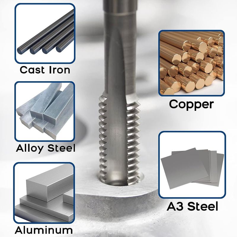 Tap HSS baja kecepatan tinggi dengan jenis benang Imperial Metric