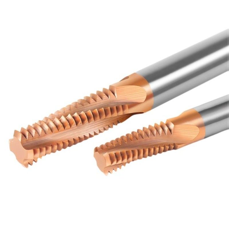 Mesin CNC Full Teeth Threading End Mill 4 Flutes Untuk Aluminium Dan Baja