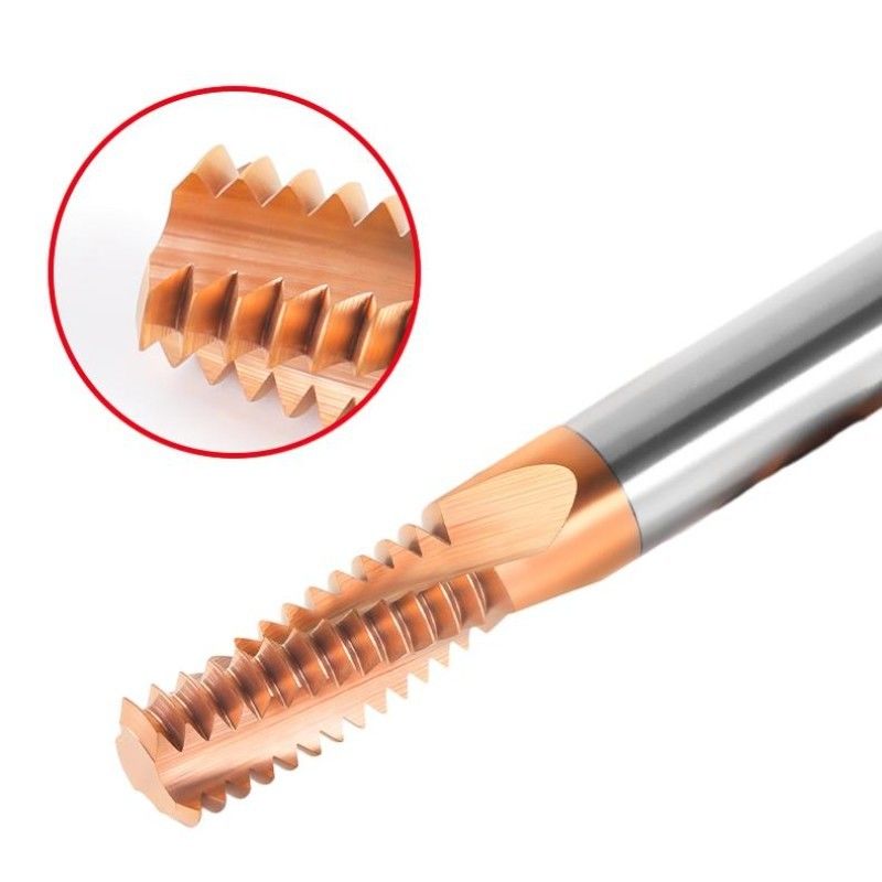 Mesin CNC Full Teeth Threading End Mill 4 Flutes Untuk Aluminium Dan Baja