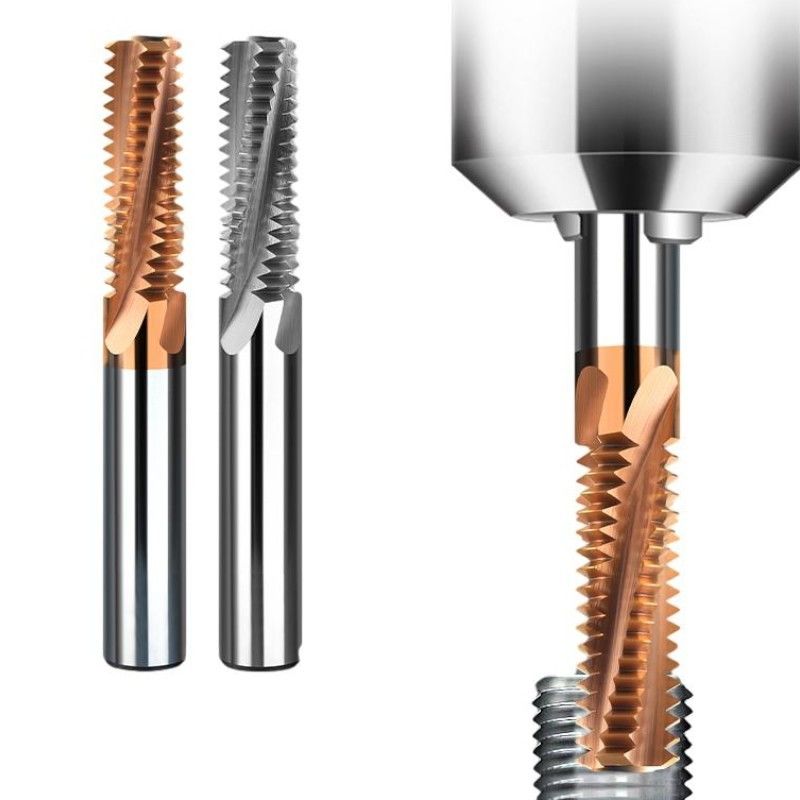 Mesin CNC Full Teeth Threading End Mill 4 Flutes Untuk Aluminium Dan Baja