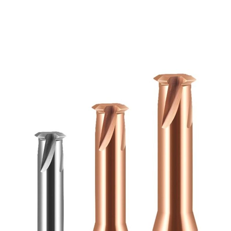 CNC Single Teeth Threading End Mill Solid Carbide 4 Flutes Untuk Cast Steel