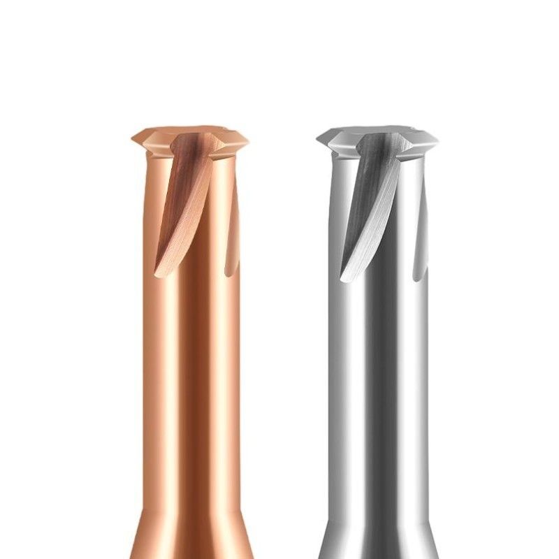 CNC Single Teeth Threading End Mill Solid Carbide 4 Flutes Untuk Cast Steel