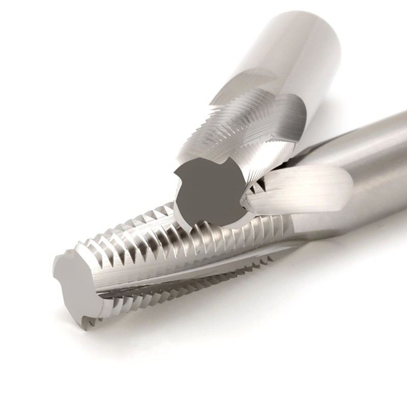 3/8 Carbide Thread Milling Cutter BSPT RC 55 Degree dengan Lapisan Nano Perunggu
