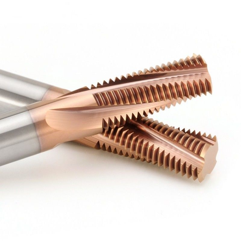 3/8 Carbide Thread Milling Cutter BSPT RC 55 Degree dengan Lapisan Nano Perunggu