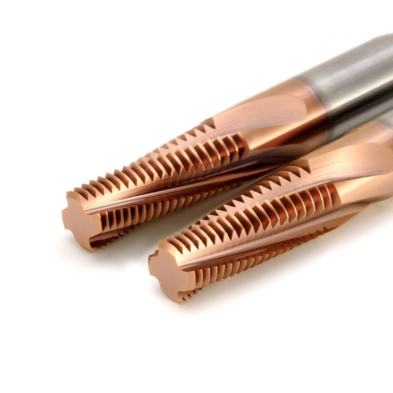 3/8 Carbide Thread Milling Cutter BSPT RC 55 Degree dengan Lapisan Nano Perunggu
