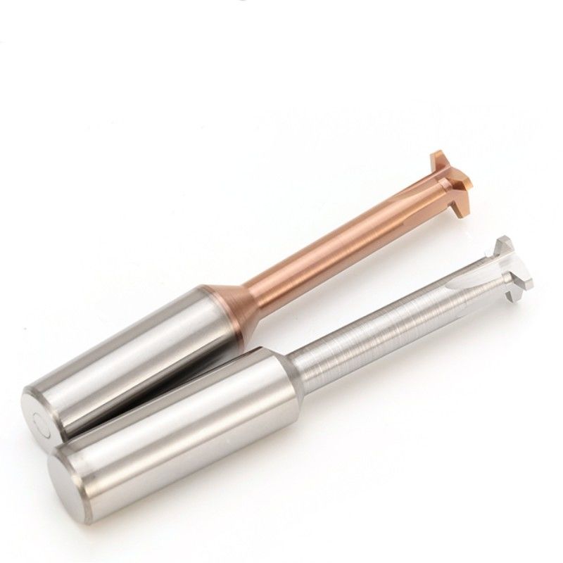 30 derajat Trapezoidal Thread Milling Cutter ACME Tr Solid Carbide T tipe single tooth
