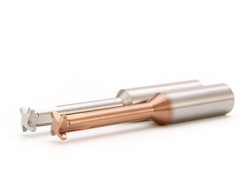 30 derajat Trapezoidal Thread Milling Cutter ACME Tr Solid Carbide T tipe single tooth