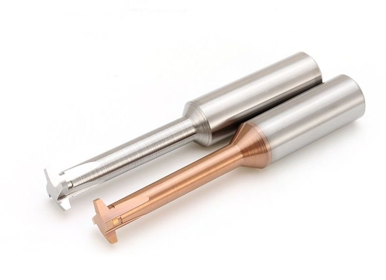 30 derajat Trapezoidal Thread Milling Cutter ACME Tr Solid Carbide T tipe single tooth