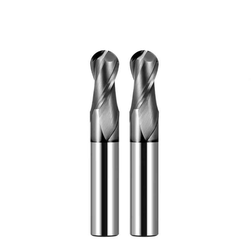 High Precision CNC Milling Tool Cutter Solid Carbide 2 Flute HRC66 derajat Untuk besi cor