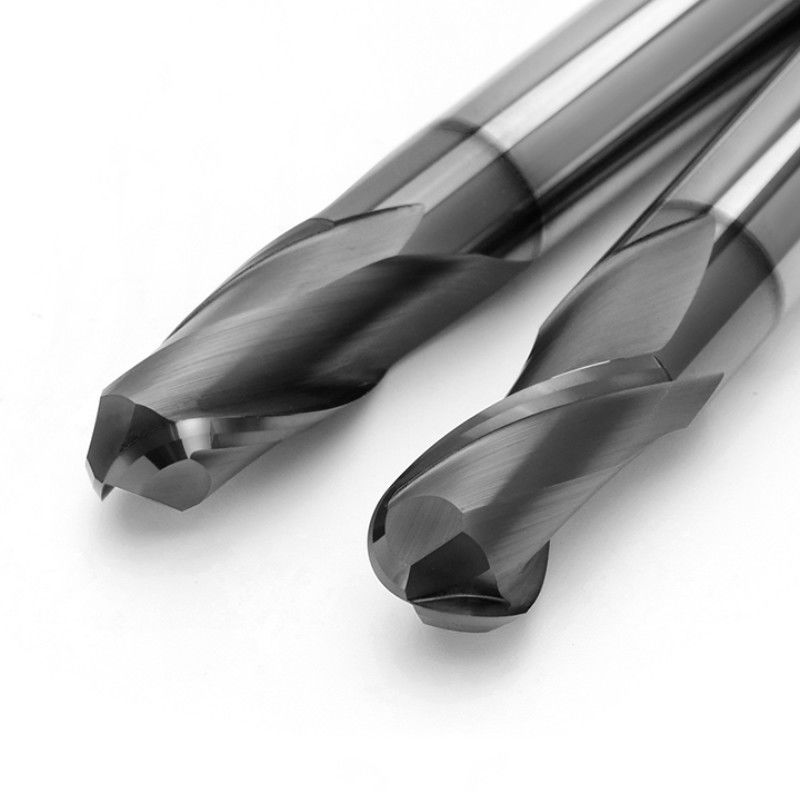 High Precision CNC Milling Tool Cutter Solid Carbide 2 Flute HRC66 derajat Untuk besi cor