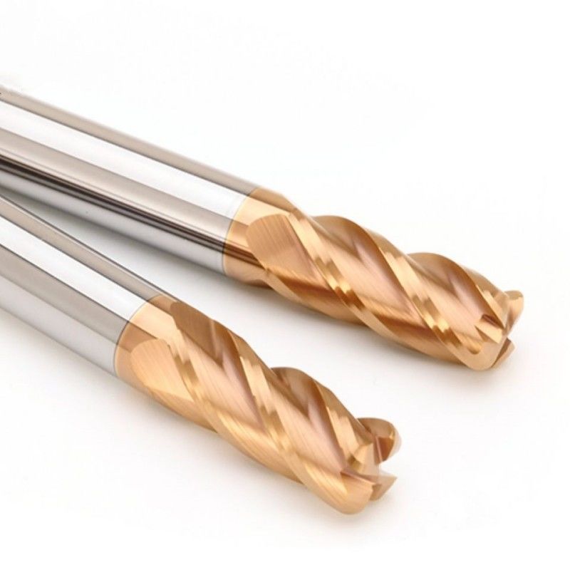 D4 D20 Carbide End Mill, HRC58 Solid 4 Flute Milling Cutter Untuk CNC Machining