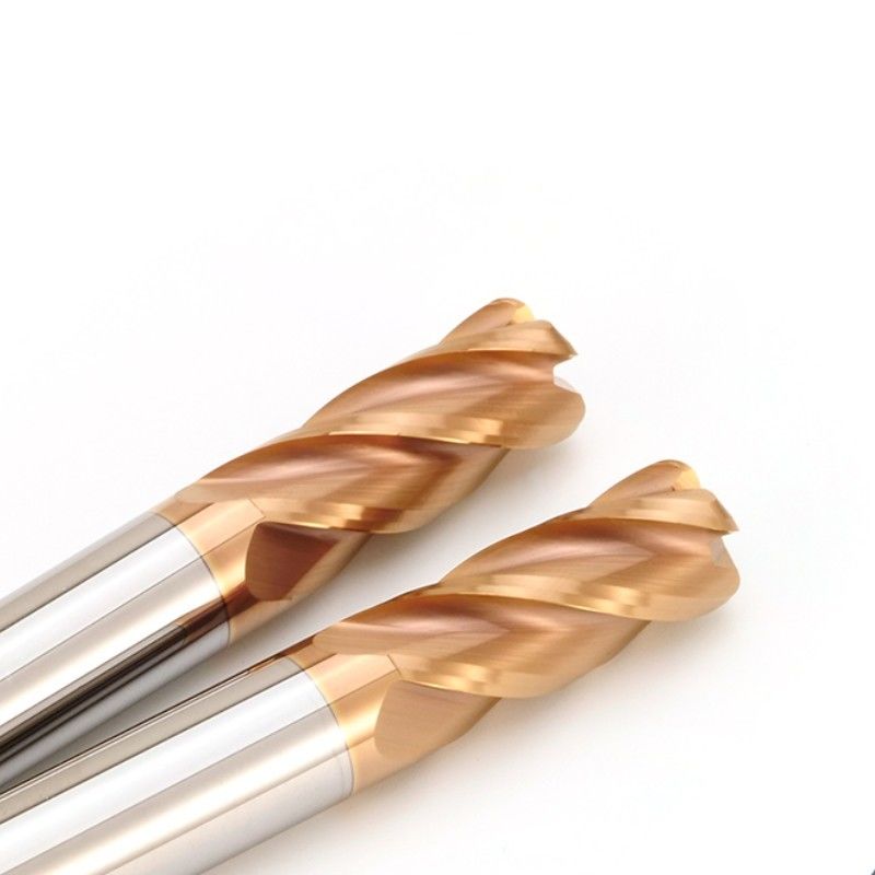 D4 D20 Carbide End Mill, HRC58 Solid 4 Flute Milling Cutter Untuk CNC Machining