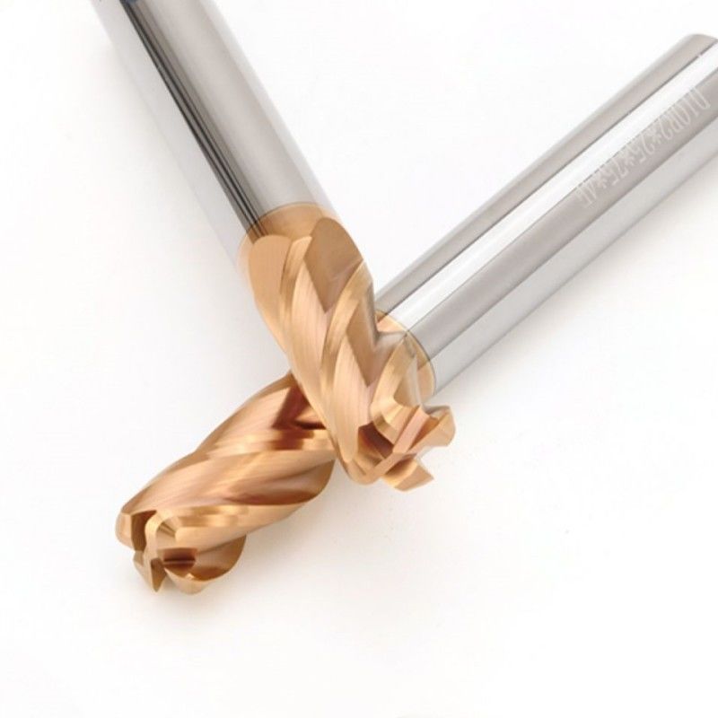 D4 D20 Carbide End Mill, HRC58 Solid 4 Flute Milling Cutter Untuk CNC Machining