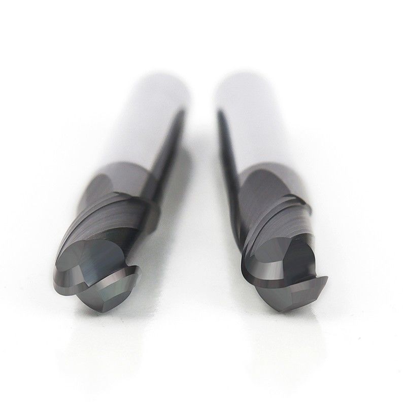 High Performance Solid Carbide End Mills HRC55 Black Color Coating Untuk Baja
