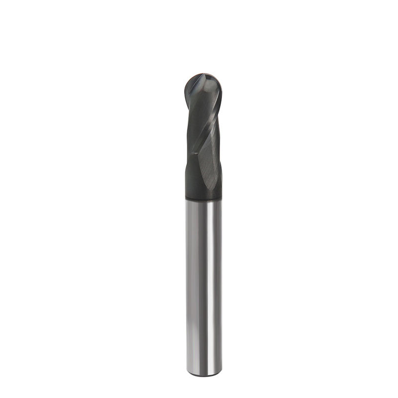 High Performance Solid Carbide End Mills HRC55 Black Color Coating Untuk Baja