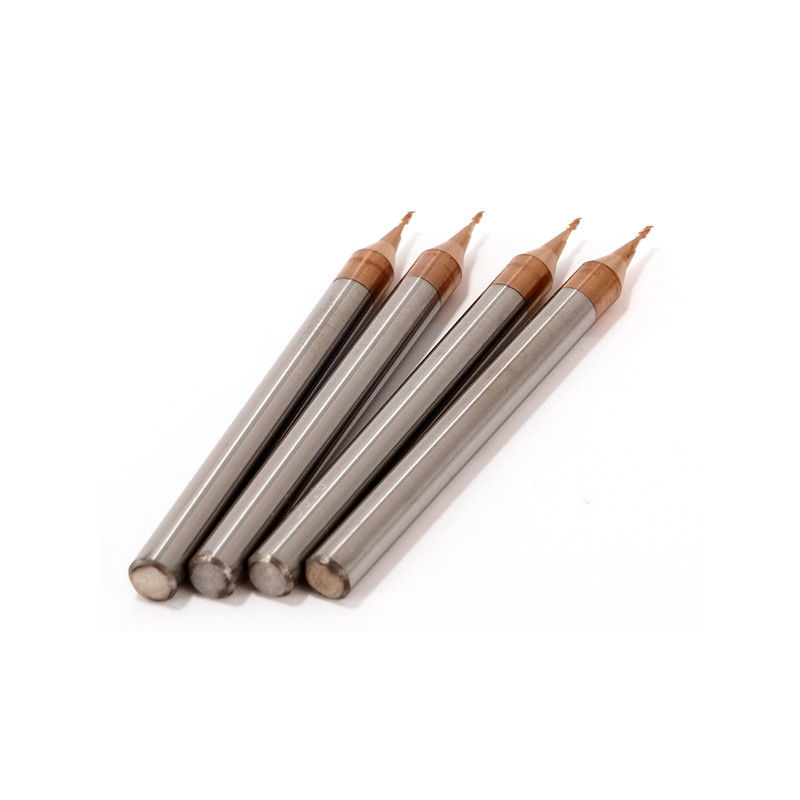 3mm Shank Micro Diameter End Mill Dengan 0.1mm Radius Sudut 50mm Total Panjang