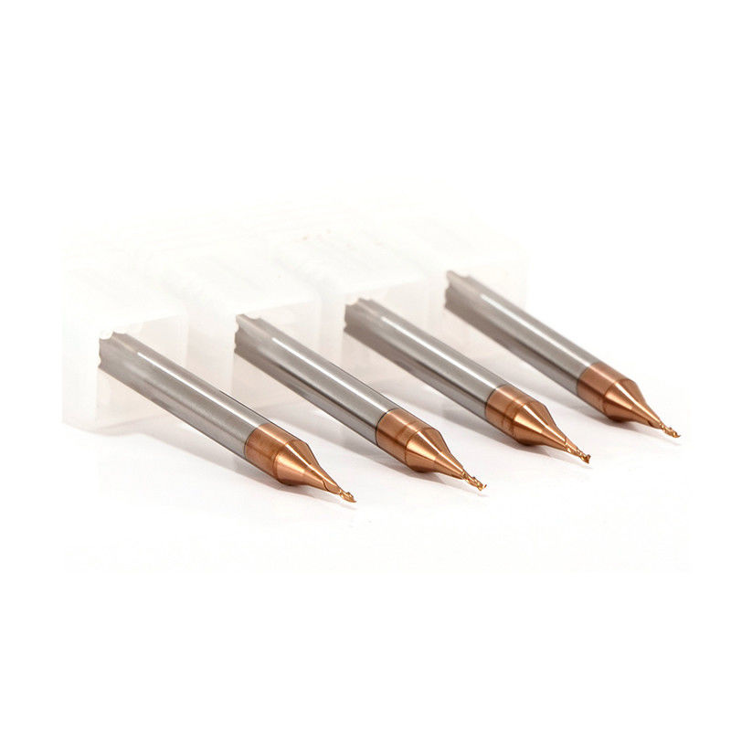 3mm Shank Micro Diameter End Mill Dengan 0.1mm Radius Sudut 50mm Total Panjang