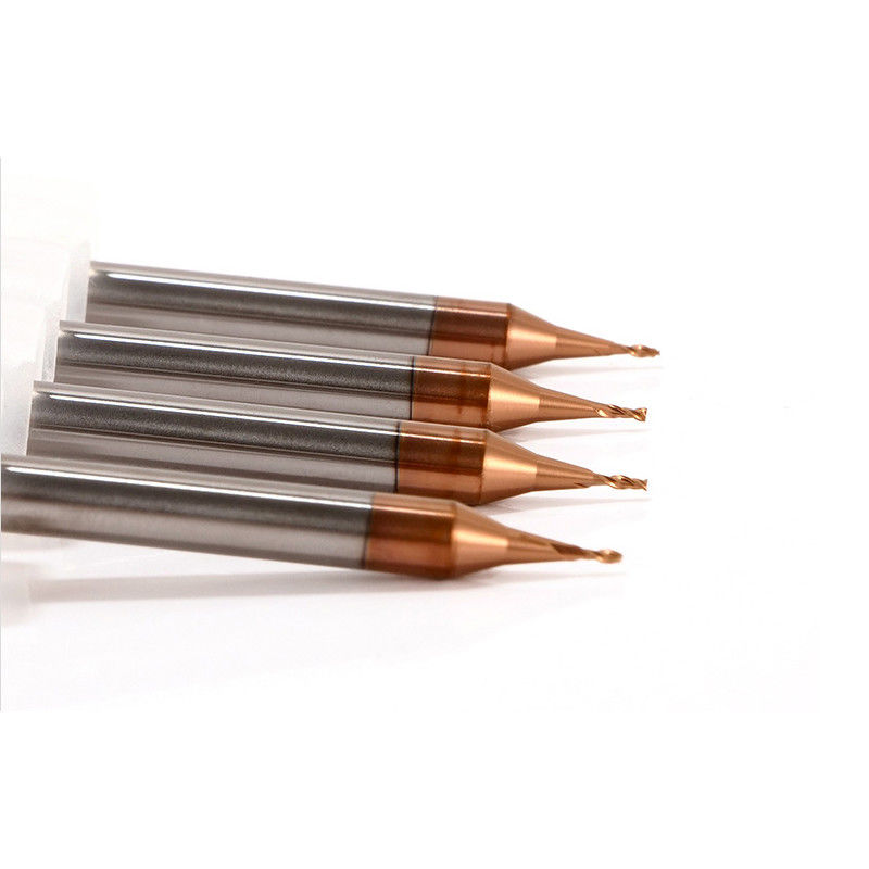 3mm Shank Micro Diameter End Mill Dengan 0.1mm Radius Sudut 50mm Total Panjang