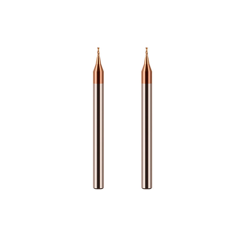 3mm Shank Micro Diameter End Mill Dengan 0.1mm Radius Sudut 50mm Total Panjang