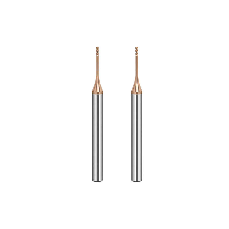 Tungsten Micro Diameter End Mill Dengan 0.2mm Cutting Edge 2,5mm Panjang Flot