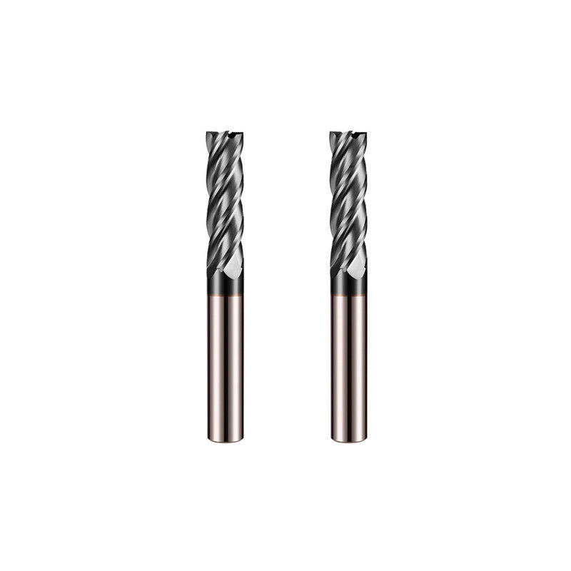 Solid Carbide Micro Diameter End Mill 4 Flutes HRC 58 derajat Untuk alat penggilingan