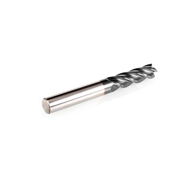 Solid Carbide Micro Diameter End Mill 4 Flutes HRC 58 derajat Untuk alat penggilingan