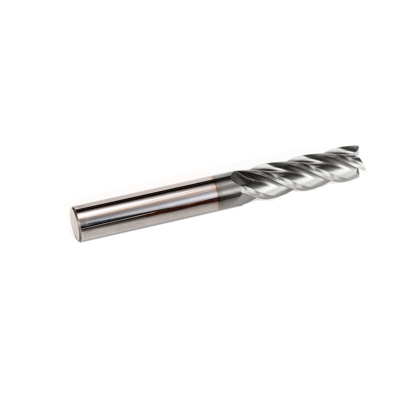 Solid Carbide Micro Diameter End Mill 4 Flutes HRC 58 derajat Untuk alat penggilingan