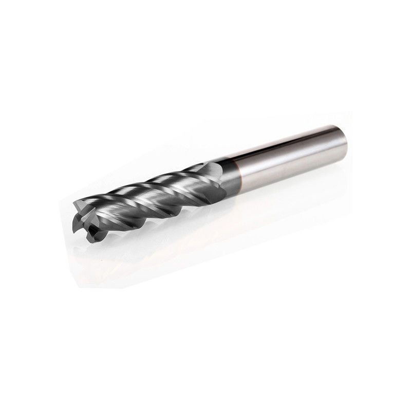 Solid Carbide Micro Diameter End Mill 4 Flutes HRC 58 derajat Untuk alat penggilingan
