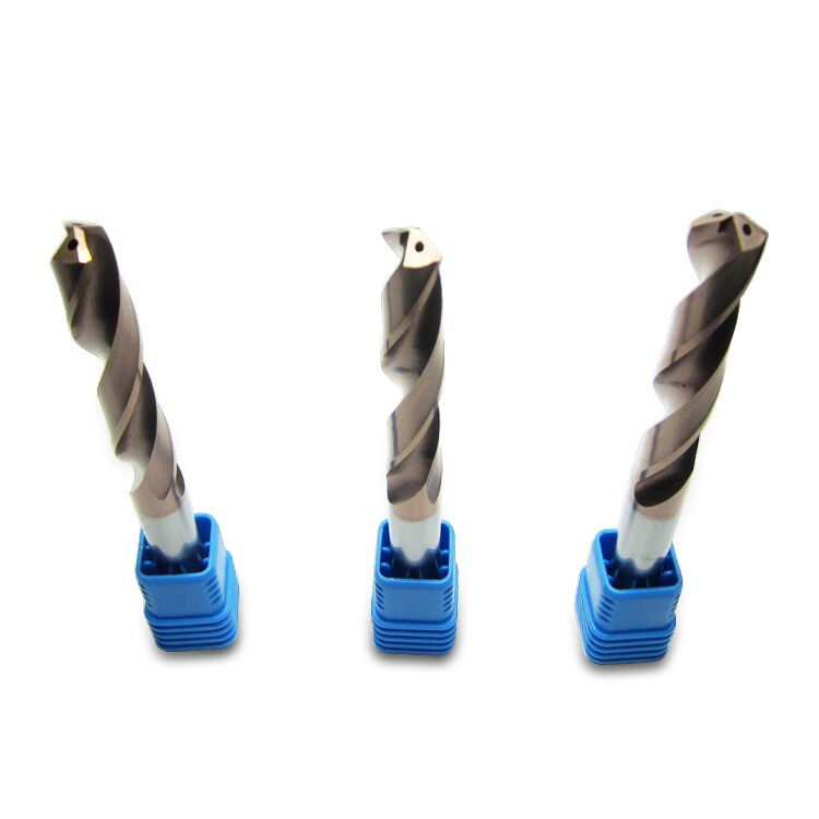 Alat pemotong CNC 3D 5D, Tungsten Carbide Twist Drill Bits 45 Hrc 55 Hrc 60 Hrc