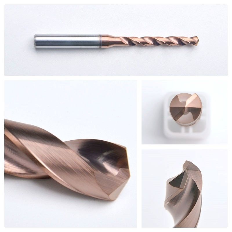 5XD Round Shank solid carbide drill pabrik penjualan langsung step drill untuk baja dan besi